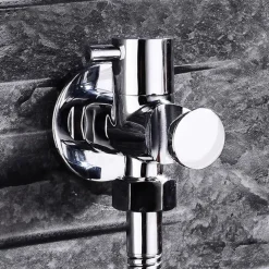 Brass Bathroom Sink Faucet,Single Handle One Hole Self-Cleaning Handheld bidet Sprayer with Cold Water Only