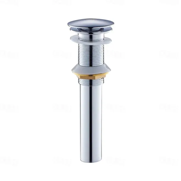 Brass Pop Up Sink Drain Stopper with Overflow Bathroom Faucet Vessel Vanity Sink Drainer