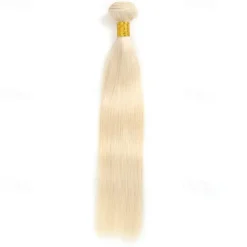 Brazilian Human Hair 613# Blonde Hair 1 Bundle straight hair 10-30 Inches