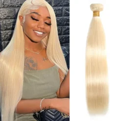 Brazilian Human Hair 613# Blonde Hair 1 Bundle straight hair 10-30 Inches