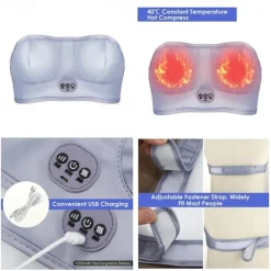 Breast Massage Bra Vibration Chest Massager Breast Enhancement Instrument