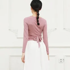 Breathable Ballet Top Bandage Women's Training Performance Long Sleeve High Modal