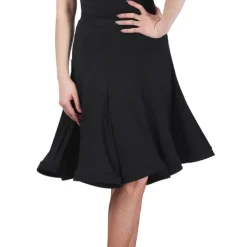 Breathable Latin Dance Skirts Ruching Women's Performance Sleeveless Dropped Spandex