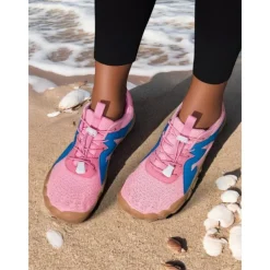 Breathable Wide Fit Water Shoes for Women – Stylish Color-block Barefoot Aqua Shoes for Beach, Kayaking, Swimming & Travel, Quick-Drying Lightweight Swim Footwear