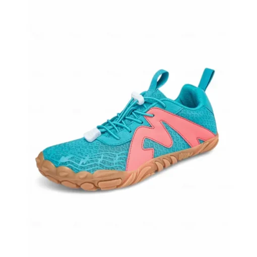 Breathable Wide Fit Water Shoes for Women – Stylish Color-block Barefoot Aqua Shoes for Beach, Kayaking, Swimming & Travel, Quick-Drying Lightweight Swim Footwear