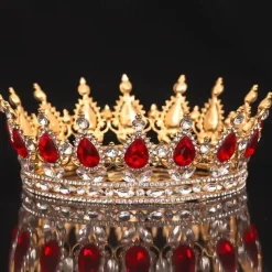 Bridal Crown Wedding Dress Headdress Birthday Adults' Ceremony Versatile Rhinestone Hair Band Luxury Round Crown