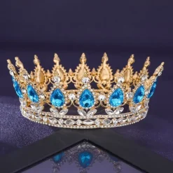 Bridal Crown Wedding Dress Headdress Birthday Adults' Ceremony Versatile Rhinestone Hair Band Luxury Round Crown