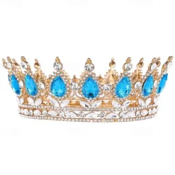 Bridal Crown Wedding Dress Headdress Birthday Adults' Ceremony Versatile Rhinestone Hair Band Luxury Round Crown
