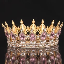 Bridal Crown Wedding Dress Headdress Birthday Adults' Ceremony Versatile Rhinestone Hair Band Luxury Round Crown