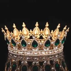 Bridal Crown Wedding Dress Headdress Birthday Adults' Ceremony Versatile Rhinestone Hair Band Luxury Round Crown