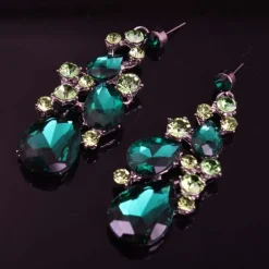 Bridal Jewelry Sets 1 set Crystal Rhinestone Alloy 1 Necklace Earrings Women's Statement Colorful Cute Fancy Pear irregular Jewelry Set For Party Wedding
