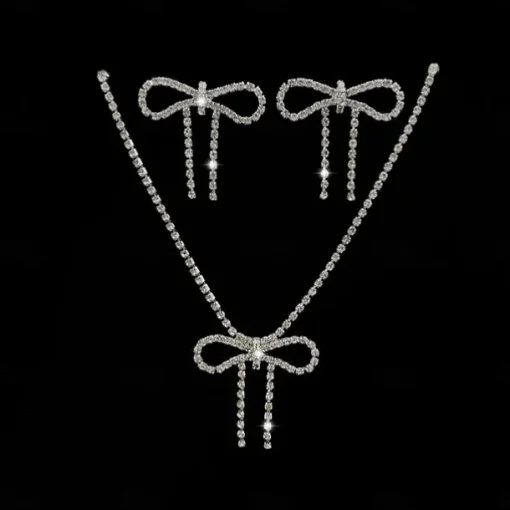 Bridal Jewelry Sets 1 set Rhinestone Alloy Earrings Necklace Women's Elegant Stylish Jewelry Set For Wedding Party Party Evening Wear