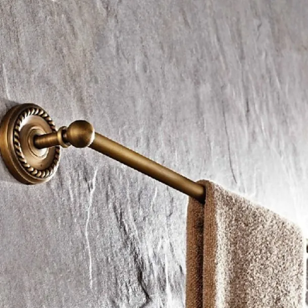 Brushed Brass Towel holder Towel Bar Antique Brass Single Bathroom Rod New Design Wall Mounted 60*7.5CM 1 pc
