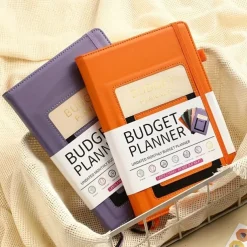 Budget Planner Notebook with Expense Tracker Undated Monthly Financial Organizer for Debt and Bill Tracking 8.4 x 5.8 Inches PU Cover