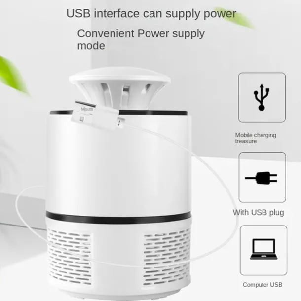 Bug Zapper Automatic Indoor Insect Trap - UV Black Light & Fan Mosquito, Fruit Fly & Gnat Killer with USB Rechargeable