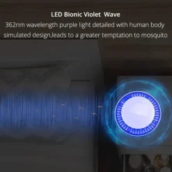 Bug Zapper Automatic Indoor Insect Trap - UV Black Light & Fan Mosquito, Fruit Fly & Gnat Killer with USB Rechargeable