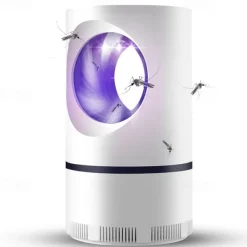 Bug Zapper Automatic Indoor Insect Trap - UV Black Light & Fan Mosquito, Fruit Fly & Gnat Killer with USB Rechargeable