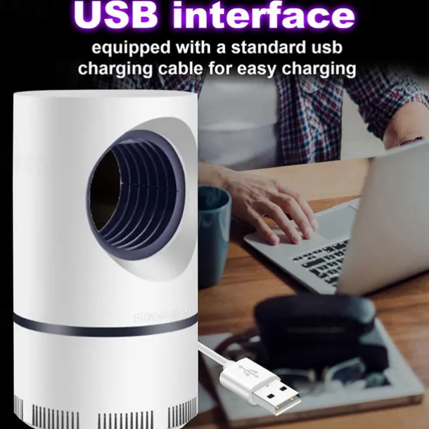 Bug Zapper Electric Indoor Mosquito Insect Trap Killer Lamp LED Mosquito Repellent Lamp Mute Anti Fly Trap Light Bug Zapper USB LED Night Lights