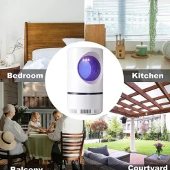 Bug Zapper Electric Indoor Mosquito Insect Trap Killer Lamp LED Mosquito Repellent Lamp Mute Anti Fly Trap Light Bug Zapper USB LED Night Lights