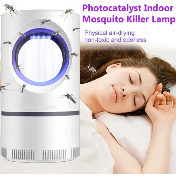 Bug Zapper Electric Indoor Mosquito Insect Trap Killer Lamp LED Mosquito Repellent Lamp Mute Anti Fly Trap Light Bug Zapper USB LED Night Lights