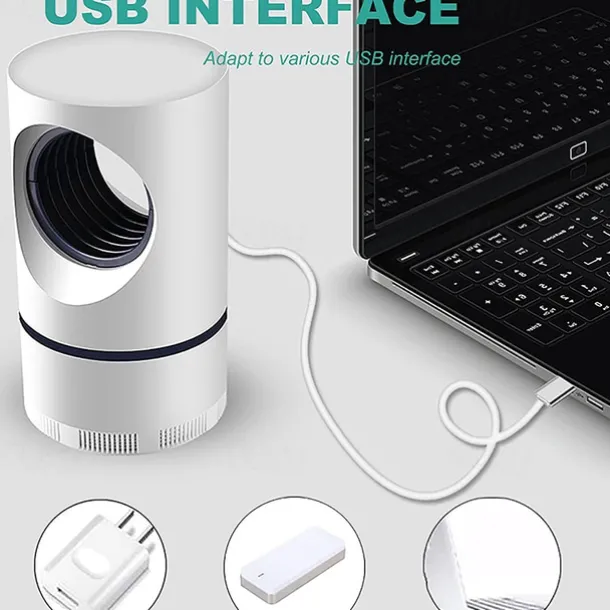 Bug Zapper Electric Indoor Mosquito Insect Trap Killer Lamp LED Mosquito Repellent Lamp Mute Anti Fly Trap Light Bug Zapper USB LED Night Lights