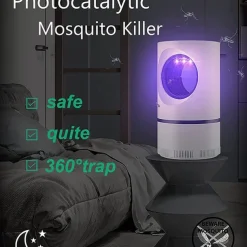 Bug Zapper Electric Indoor Mosquito Insect Trap Killer Lamp LED Mosquito Repellent Lamp Mute Anti Fly Trap Light Bug Zapper USB LED Night Lights