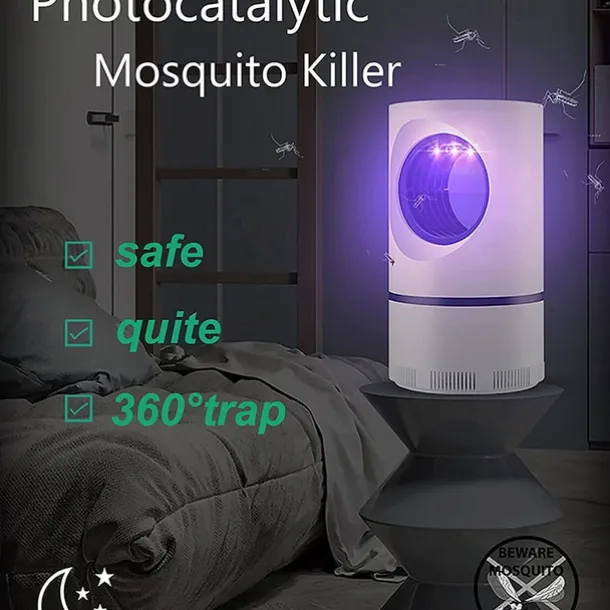 Bug Zapper Electric Indoor Mosquito Insect Trap Killer Lamp LED Mosquito Repellent Lamp Mute Anti Fly Trap Light Bug Zapper USB LED Night Lights