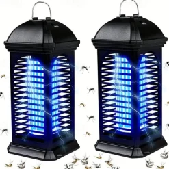 Bug Zapper Electric Mosquito Killer, Indoor and Outdoor Mosquito Killer Electric Shock Mosquito Lamp Household Photocatalytic Mosquito Killer UV Outdoor Mosquito Trap Lamp