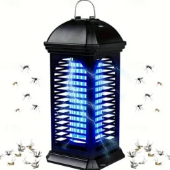 Bug Zapper Electric Mosquito Killer, Indoor and Outdoor Mosquito Killer Electric Shock Mosquito Lamp Household Photocatalytic Mosquito Killer UV Outdoor Mosquito Trap Lamp