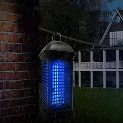 Bug Zapper Electric Mosquito Killer, Indoor and Outdoor Mosquito Killer Electric Shock Mosquito Lamp Household Photocatalytic Mosquito Killer UV Outdoor Mosquito Trap Lamp