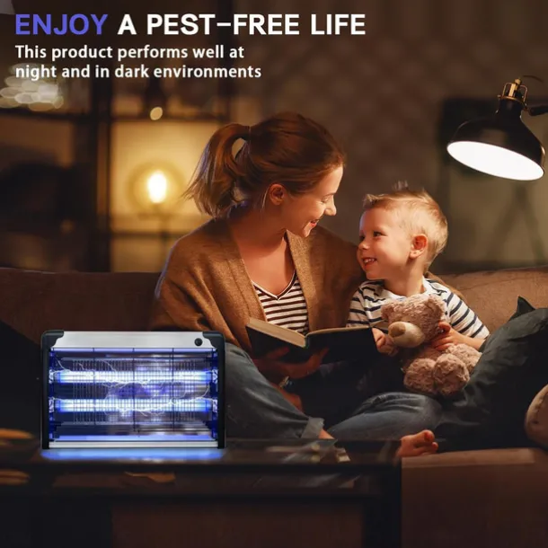 Bug Zapper Indoor, Mosquito, Wasp, Moth, Fruit Fly Trap, High-Voltage, with Mosquito Trap, Suitable for Dining Rooms, Living Rooms, Gardens and Offices