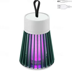 Bug Zapper Mosquito Trap Killer Lamp Electric LED UV Flying Insect Repellent Light Portable USB Rechargeable Trap Flying Insect Killer for Home Pest Control Insect Repellent