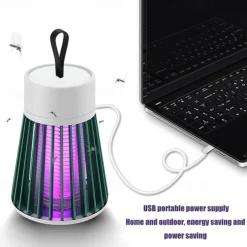 Bug Zapper Mosquito Trap Killer Lamp Electric LED UV Flying Insect Repellent Light Portable USB Rechargeable Trap Flying Insect Killer for Home Pest Control Insect Repellent