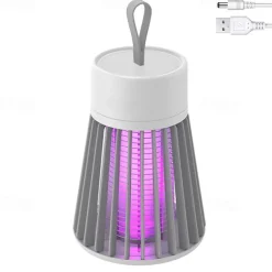 Bug Zapper Mosquito Trap Killer Lamp Electric LED UV Flying Insect Repellent Light Portable USB Rechargeable Trap Flying Insect Killer for Home Pest Control Insect Repellent
