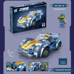 Building Blocks,Children's Assembly Small Particle Diy Racing Car Sports Car Building Block Car Compatible With A Tall Boy And Girl Building Block Toy