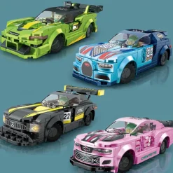 Building Blocks,Children's Assembly Small Particle Diy Racing Car Sports Car Building Block Car Compatible With A Tall Boy And Girl Building Block Toy