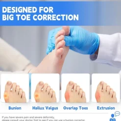 Bunion Corrector for Women Men Adjustable Universal Size Bunion Splint Big Toe Straightener Toe Separators for Bunions with 2 Silicone Pads Better Fit to the Toes Without Damaging the Skin