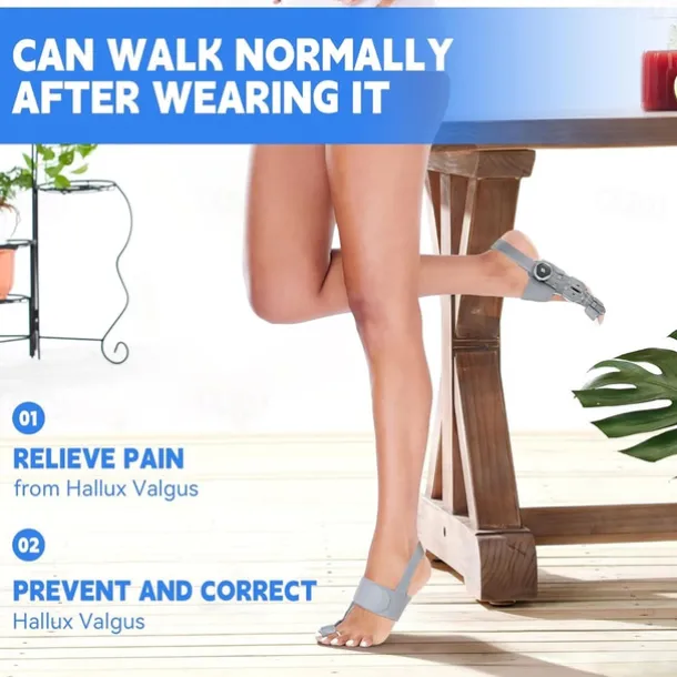 Bunion Corrector for Women Men Adjustable Universal Size Bunion Splint Big Toe Straightener Toe Separators for Bunions with 2 Silicone Pads Better Fit to the Toes Without Damaging the Skin