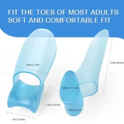 Bunion Cushion Protector, 10 Packs of Bunion Corrector Pads with Separator for Big Toe, Gel Shield for Foot Pain Relief, Calluses, Corns - Blue