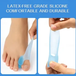 Bunion Cushion Protector, 10 Packs of Bunion Corrector Pads with Separator for Big Toe, Gel Shield for Foot Pain Relief, Calluses, Corns - Blue