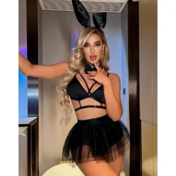 Bunny Girl Halloween Cosplay Costume Tutu Bra Sexy Costume Adults' Women's Carnival Masquerade Mardi Gras Performance Party Halloween Easy Halloween Costumes Dress Up