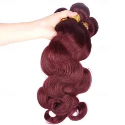 Burgundy Human Hair Bundles Ombre Colored Brazilian 99J Body Wave Human Hair Weave Bundles Remy human Hair Extensions 3PCS