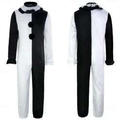 Burlesque Clown Halloween Cosplay Costume Party Costume One Piece Scary Costume Adults' Men's Women's Carnival Masquerade Mardi Gras Performance Party Easy Halloween Costumes Dress Up