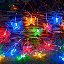 Butterfly Fairy Lights 10/20/40 LED Colorful Butterfly String Lights for Bedroom Indoor Baby Room Summer Christmas Party Holiday Decoration Decoration