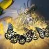 Butterfly LED Fairy String Lights Battery Powered 3m-20LED 1.5m-10LED Iron Arts Christmas Holiday Garden Home Decoration Hanging Lights