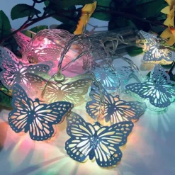 Butterfly LED Fairy String Lights Battery Powered 3m-20LED 1.5m-10LED Iron Arts Christmas Holiday Garden Home Decoration Hanging Lights