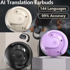 BY01 True Wireless Headphones TWS Earbuds Ear Hook Bluetooth 5.3 Stereo Surround sound ENC Environmental Noise Cancellation for Apple Samsung Huawei Xiaomi MI Everyday Use Jogging Trekking Mobile