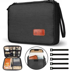Cable Gadget Organizer Storage Bag Pouch Portable Electronic Accessories Case For Cord Charger Hard Drive Earphone USB SD Card