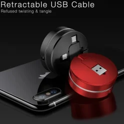 CAFELE Is Suitable For Apple 3-in-1 Data Cable 1 Drag 3 Mobile Phone Retractable Charging Cable Multi-function 5A Fast Charge
