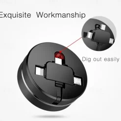CAFELE Is Suitable For Apple 3-in-1 Data Cable 1 Drag 3 Mobile Phone Retractable Charging Cable Multi-function 5A Fast Charge